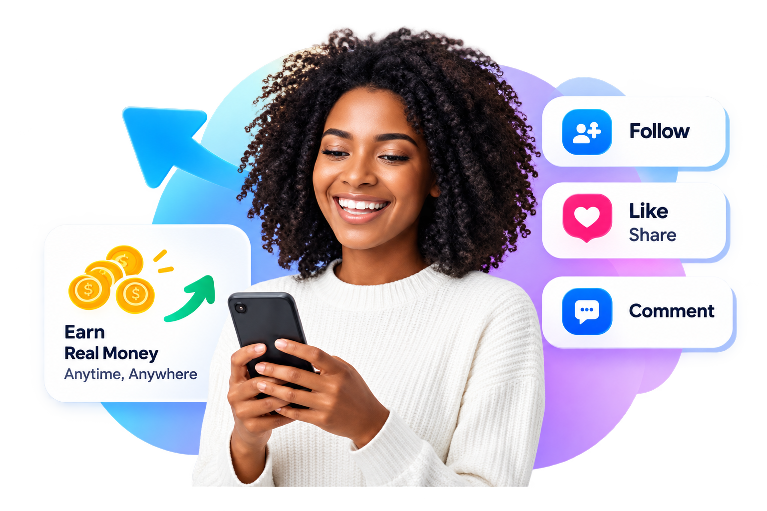 Earn real money anytime, anywhere